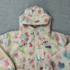 Cute graffiti lamb fur coat