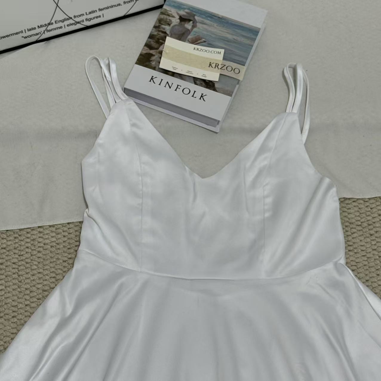 Satin Strappy Backless A-Line Nightgown