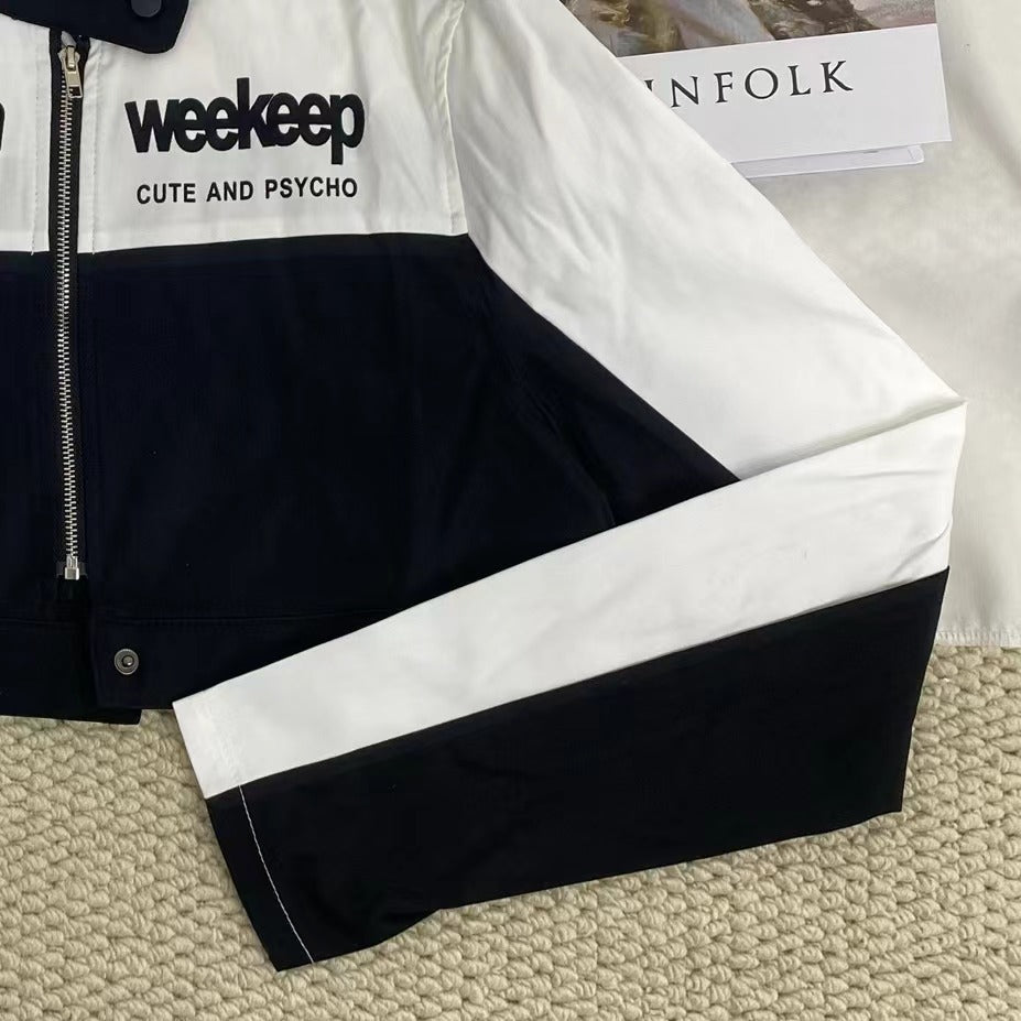 Patchwork Printed Color-Block Jacket