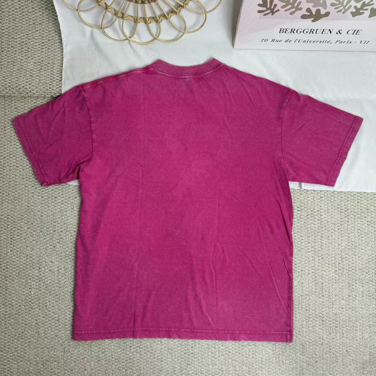 Washed pure cotton short-sleeved shirt