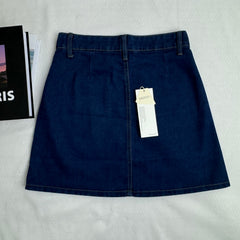 High-Waisted Button-Front Skirt
