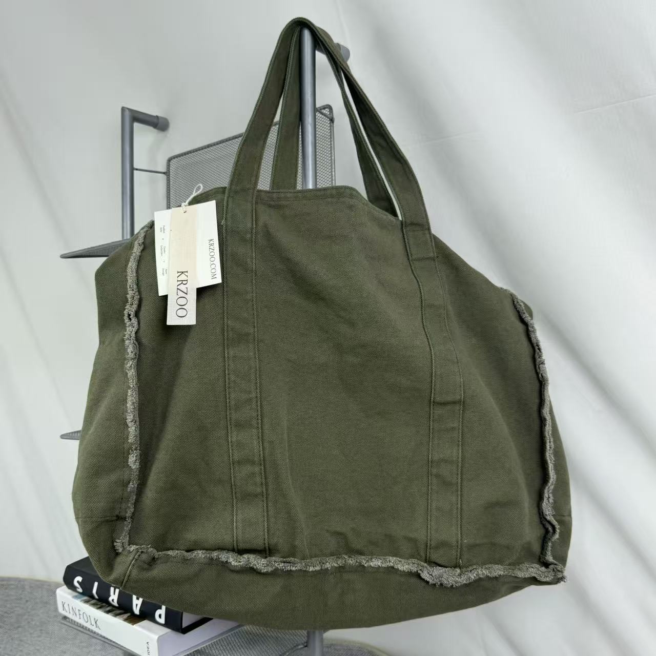Tote bag with canvas strap