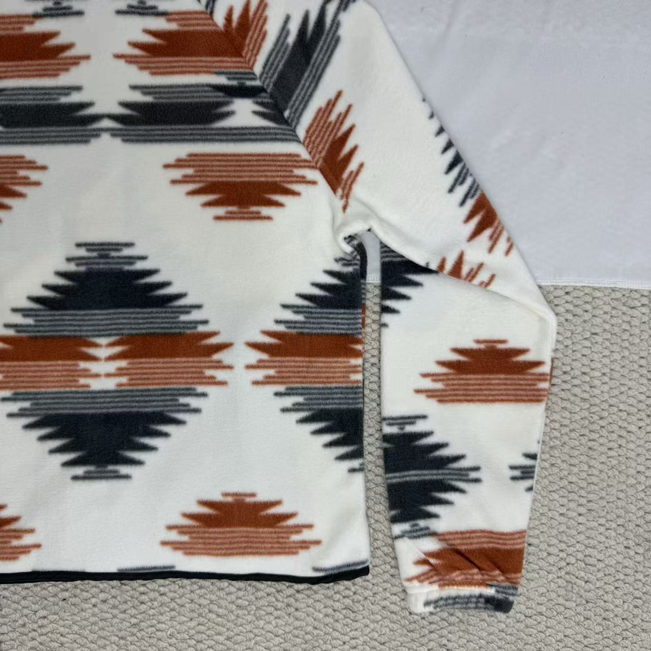Color-Blocked Lapel Plush Jacket