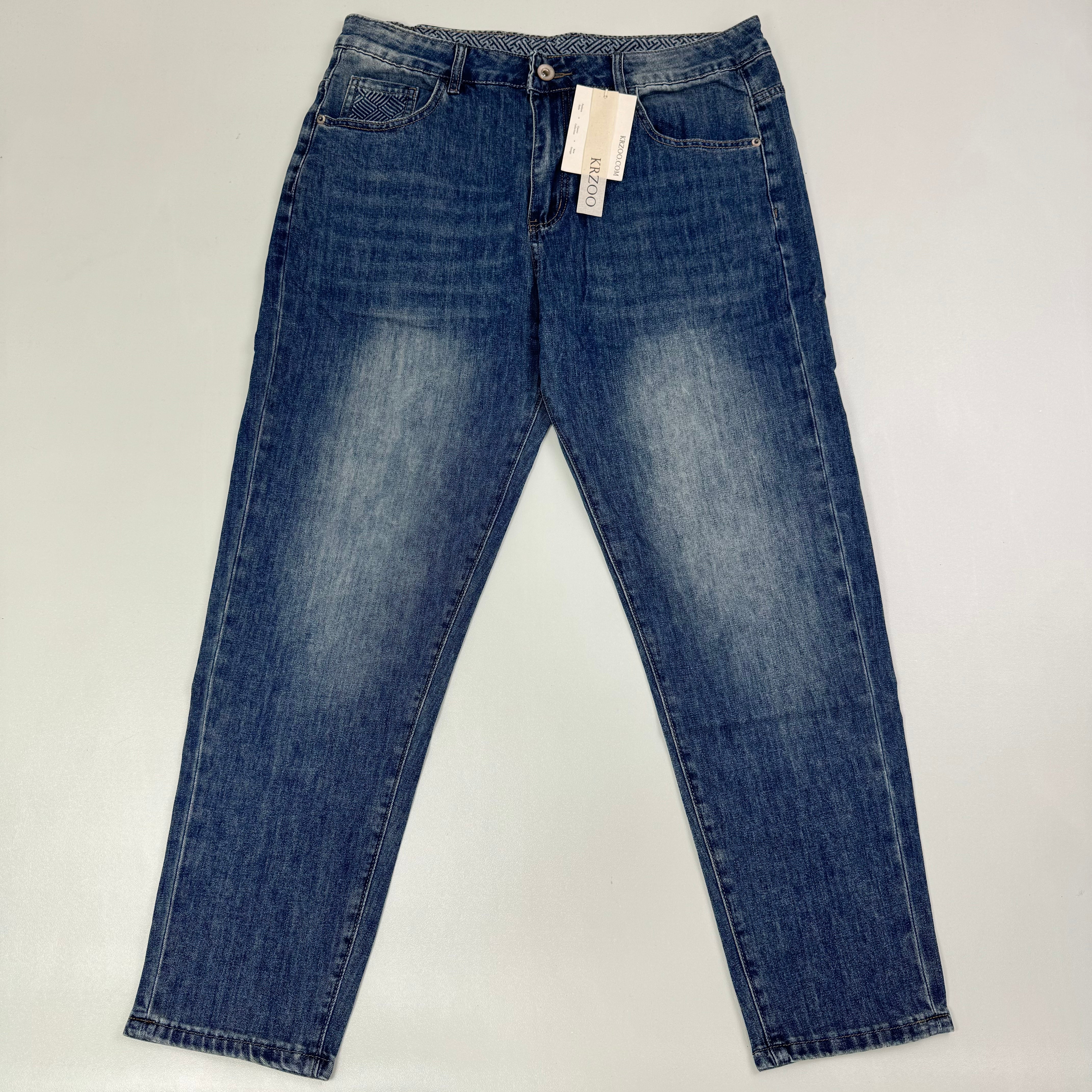 Straight-leg stretchy slim-fit jeans
