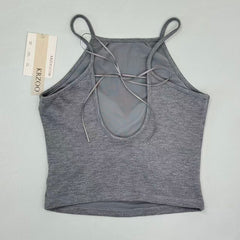 Embroidered printed undershirt with straps