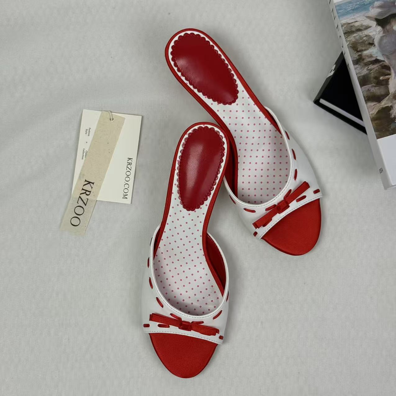 Love Heart Fish Mouth Open-Toe Shoes