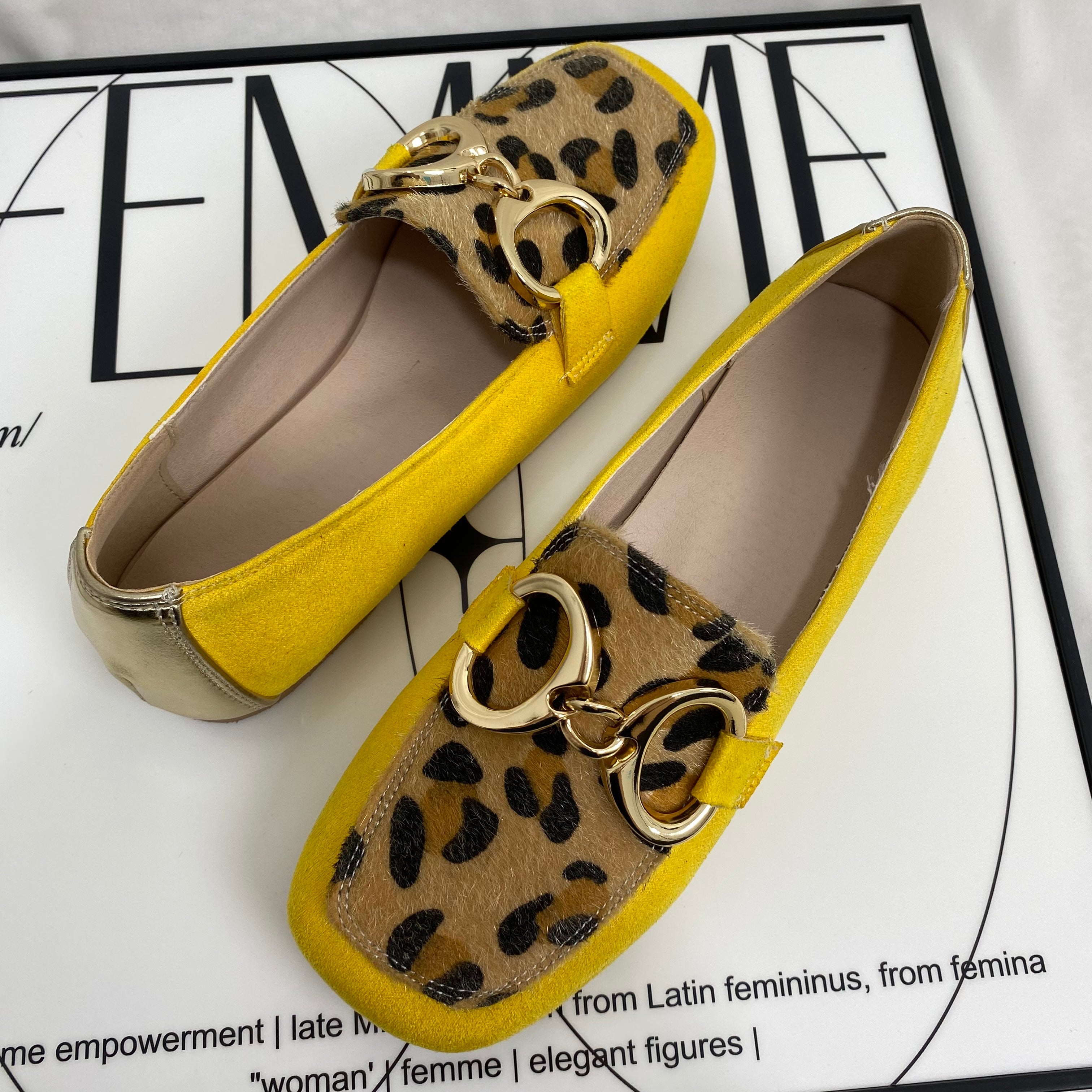 Square-Toe Suede Loafers