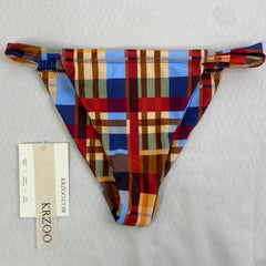 Striped two-piece swimming suit