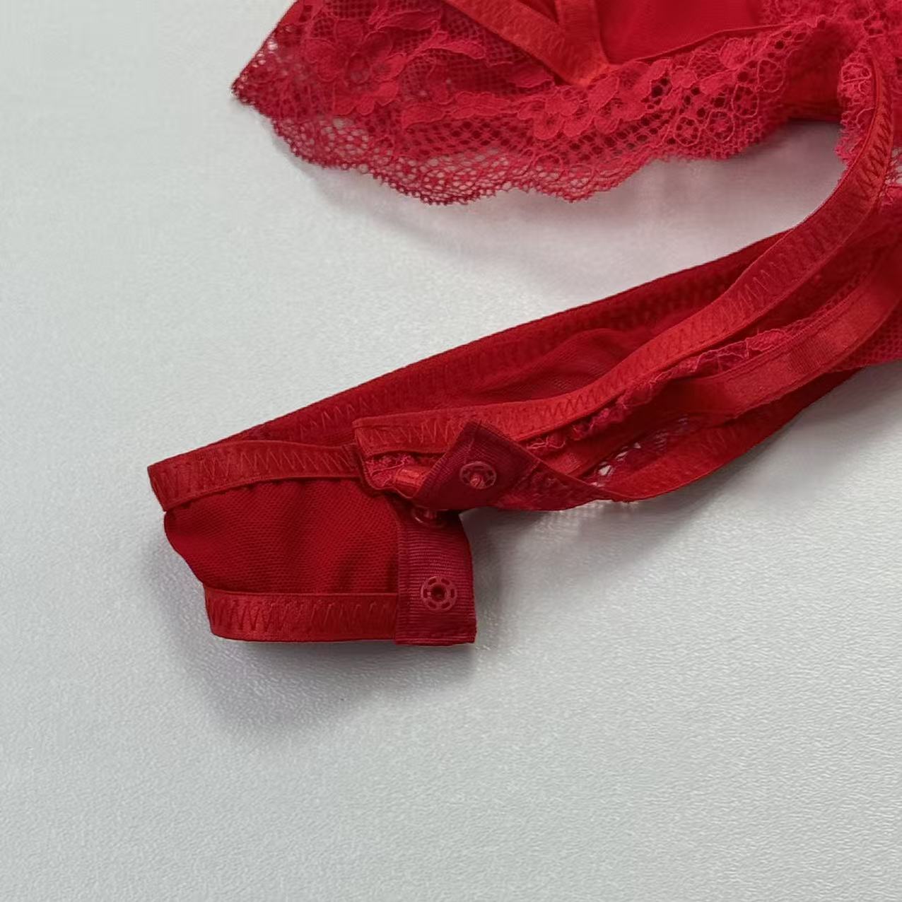 Lace French-style tight-fitting bandeau bodysuit