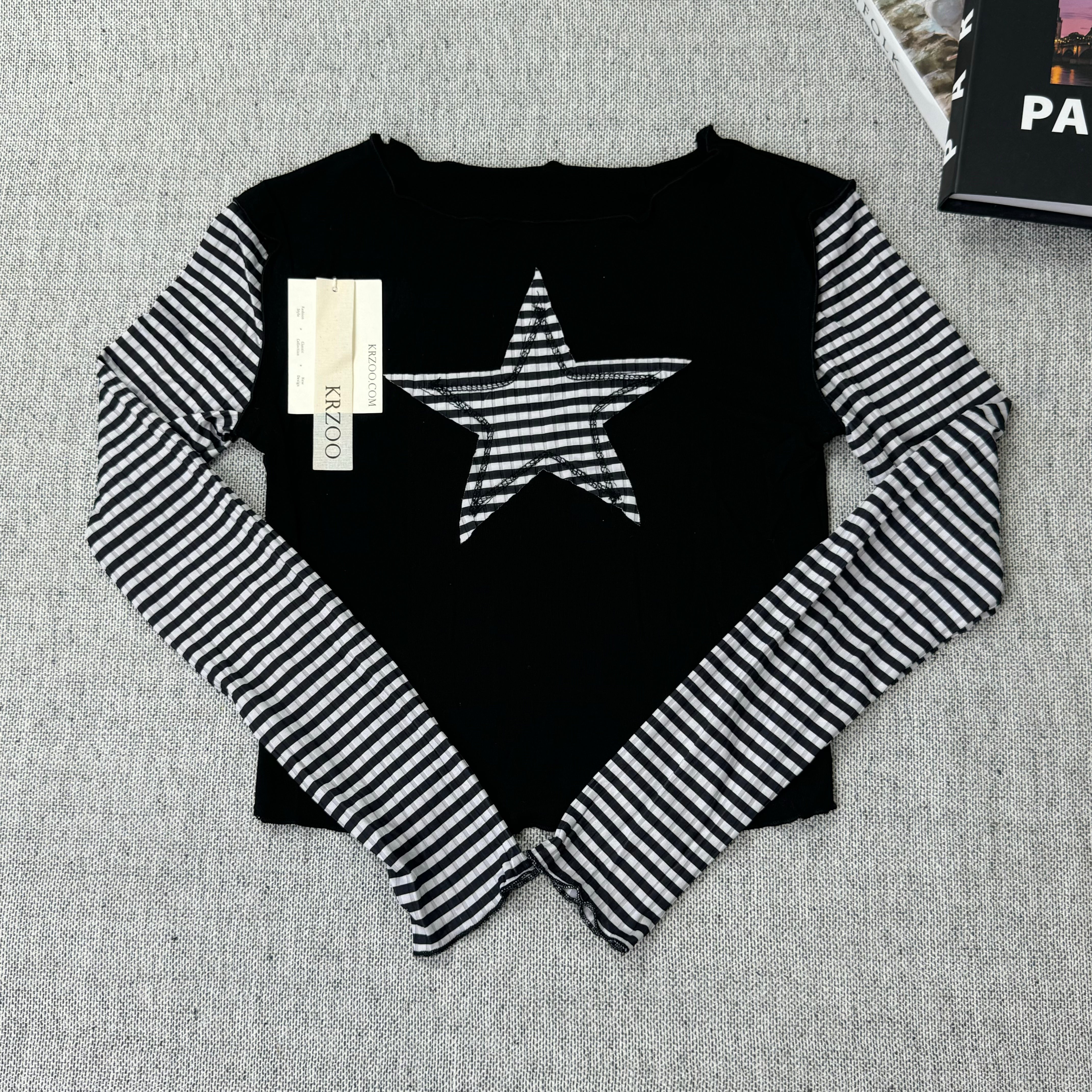 Star-shaped stripe patchwork