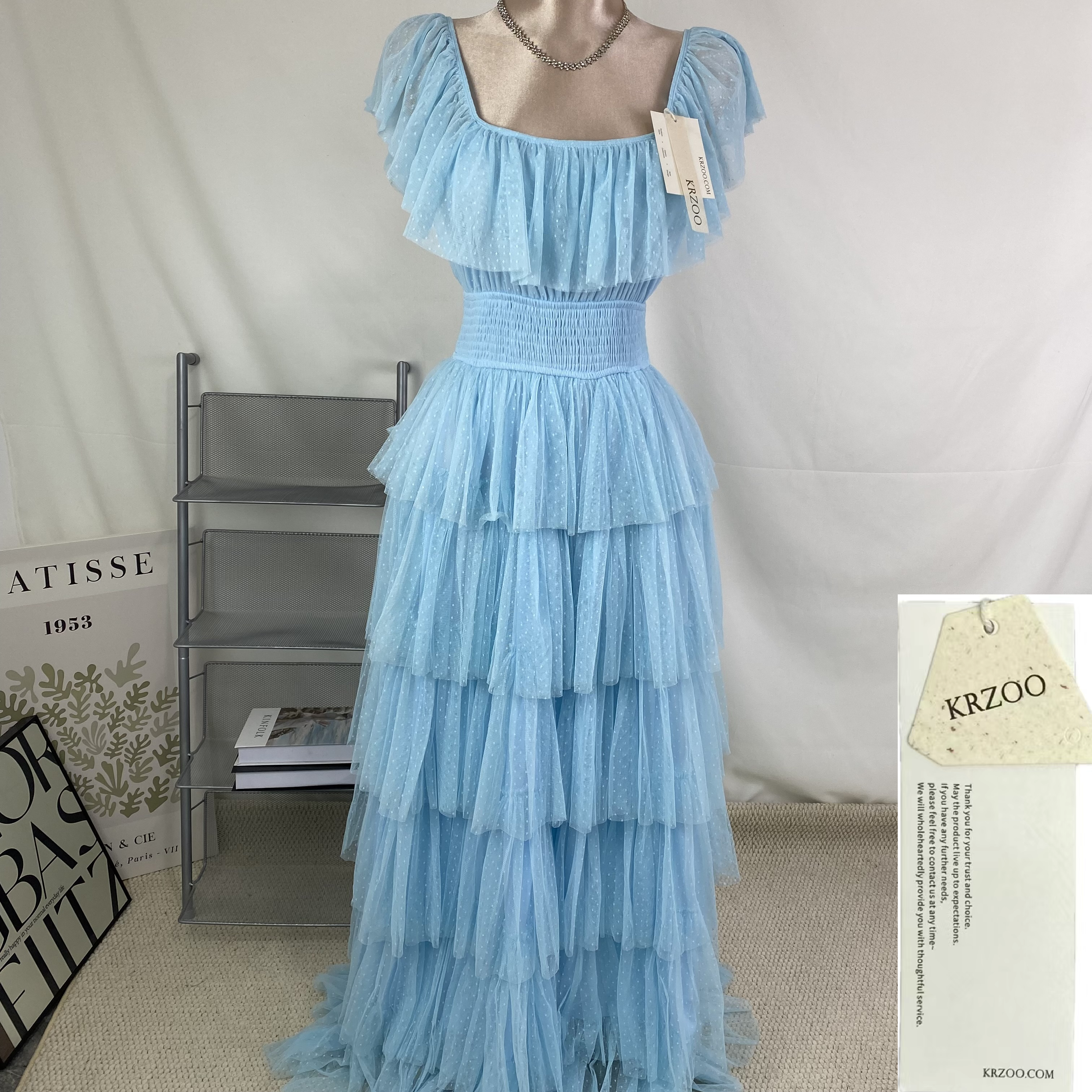 Breathable sleeveless long dress