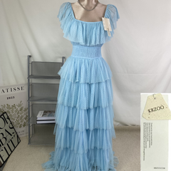 Breathable sleeveless long dress