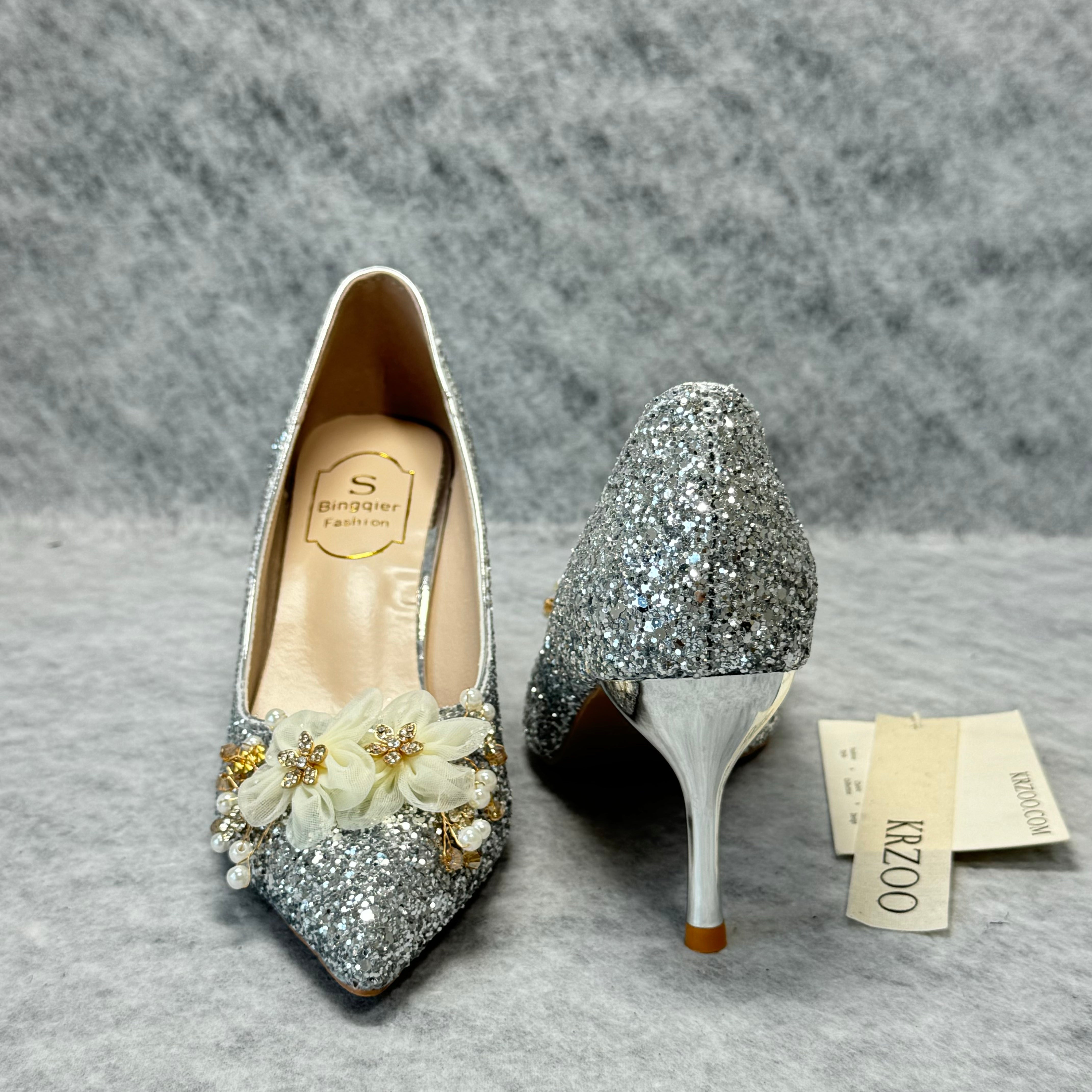Crystal stiletto heels