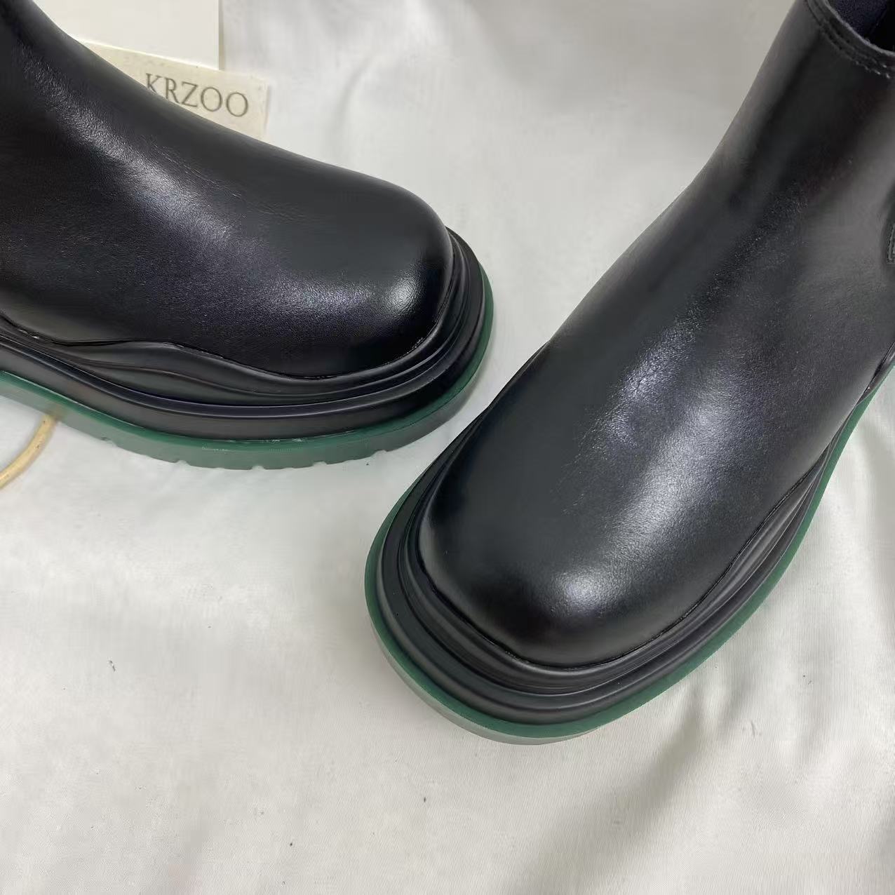 Green-Soled Platform Ankle Boots