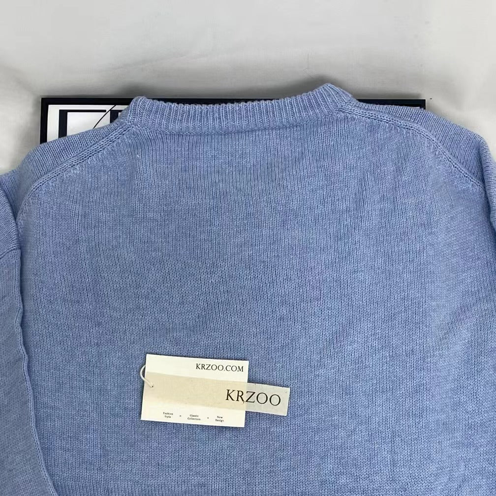 Letter Heart Embroidered Sweater