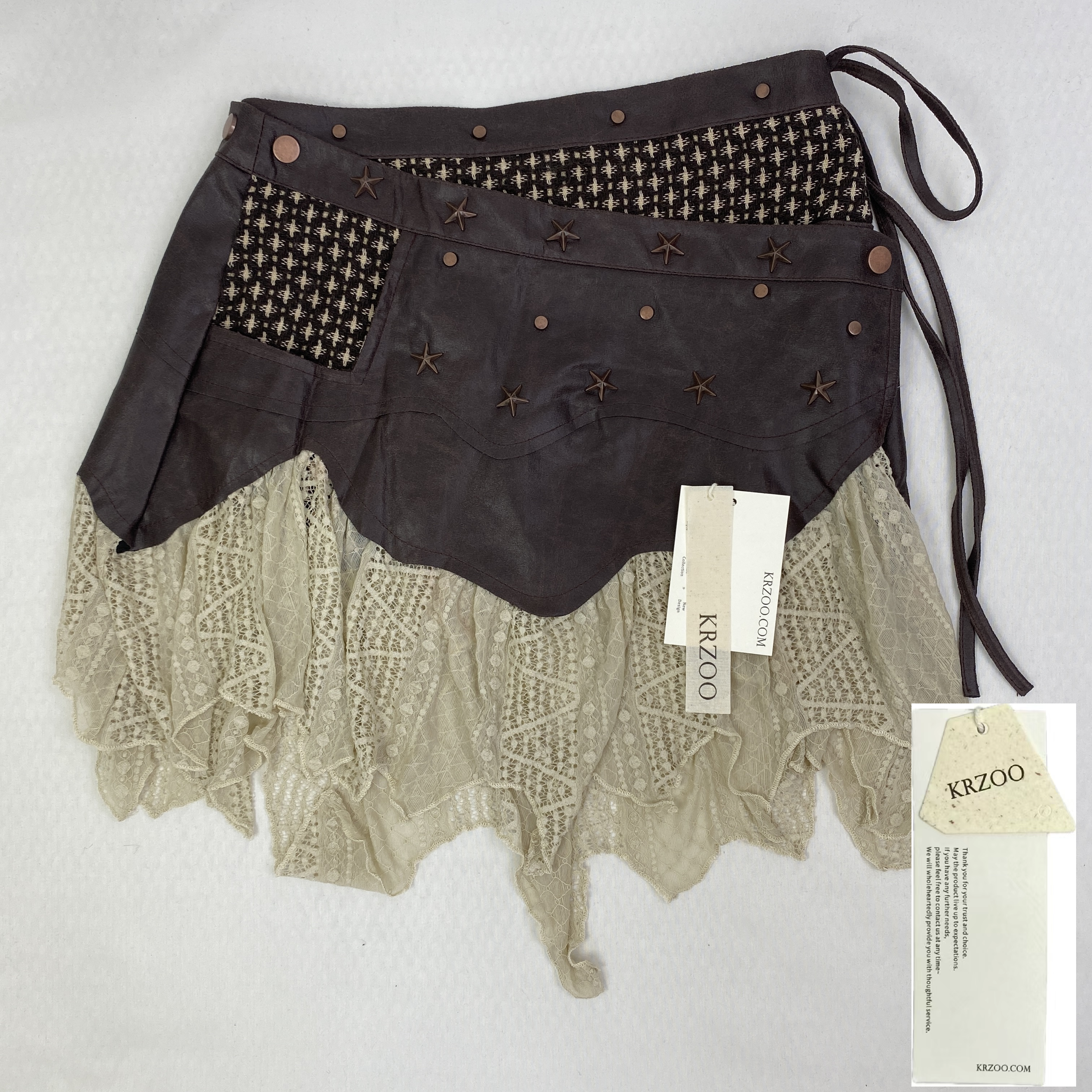 Patchwork color-matched irregular half-length skirt