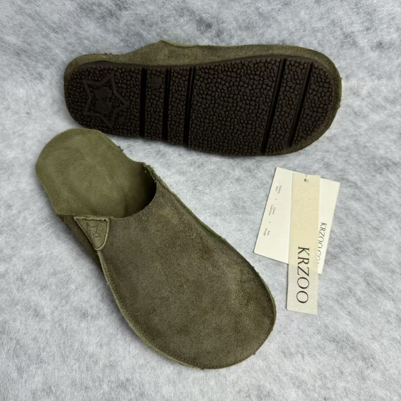 A pair of half-boots with a baggy top