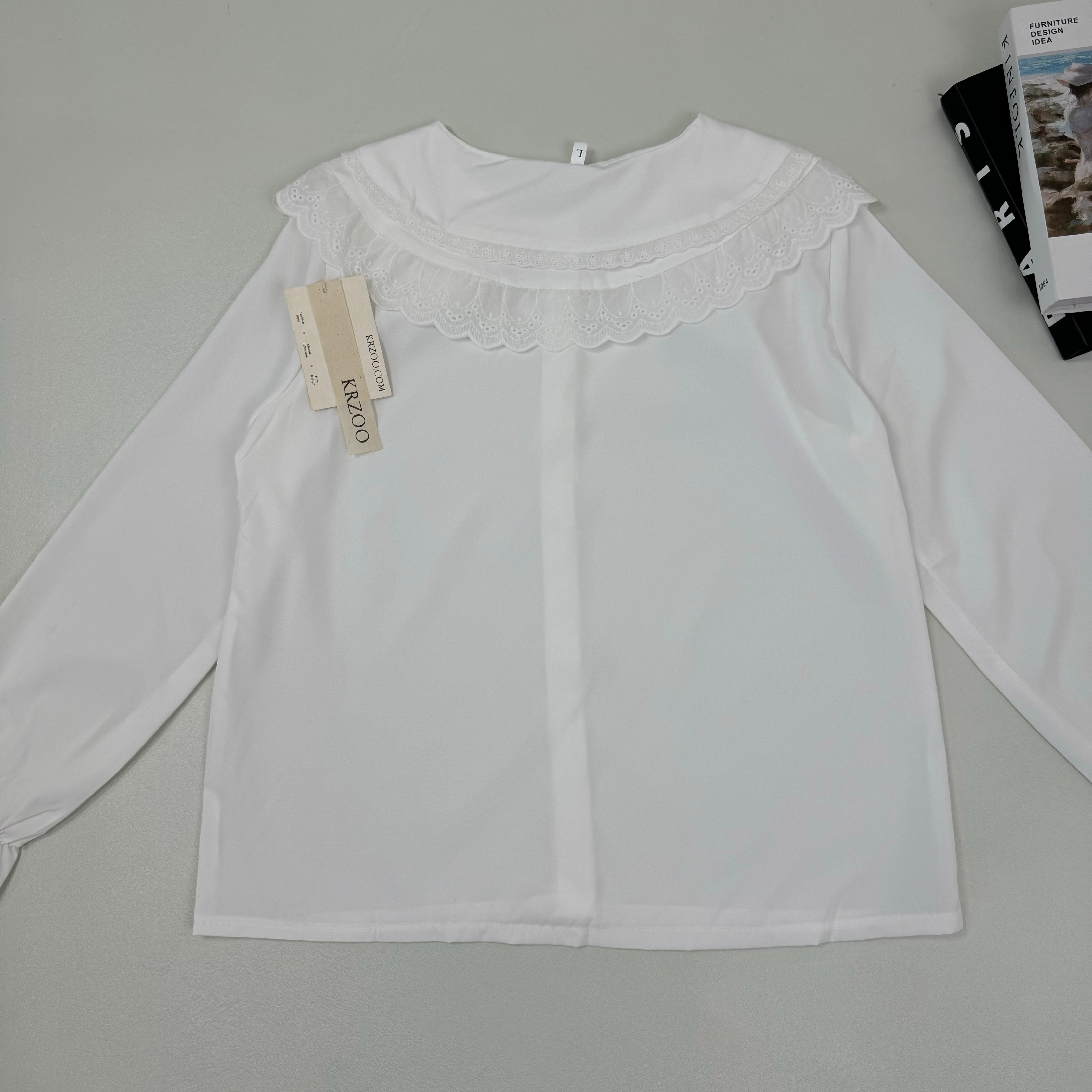 Baby collar shirt with long sleeves
