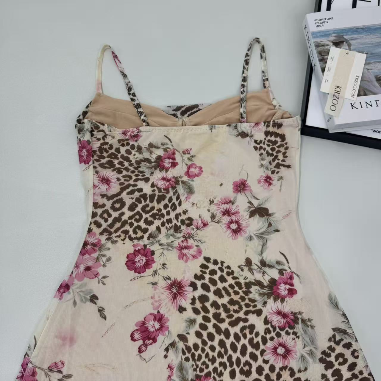 Floral print fitted short dress