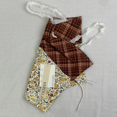 Floral pattern square-neck pleated T-shirt top