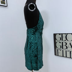 Sleeveless Sequined Backless Dress