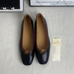 Camellia flower flat shoes