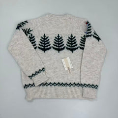 Heavy Industry Christmas Tree Plaid Knitted Sweater