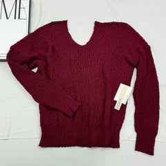 V-neck long-sleeved knitted sweater