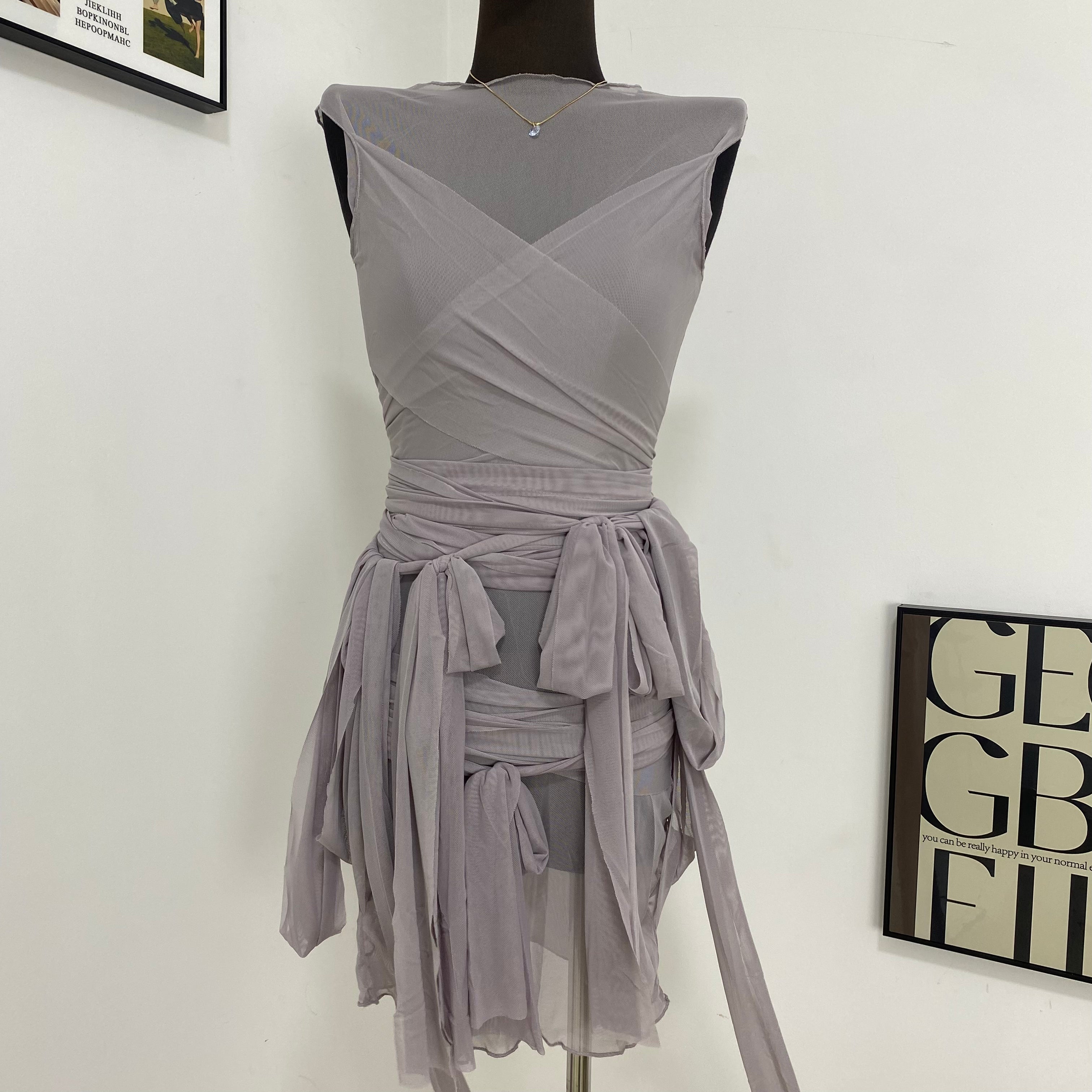 Sleeveless Backless Fitted Dress