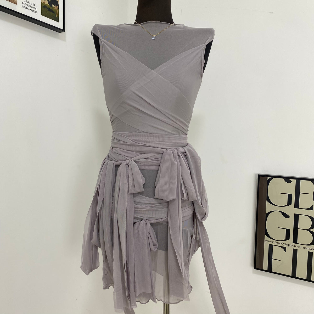 Sleeveless Backless Fitted Dress