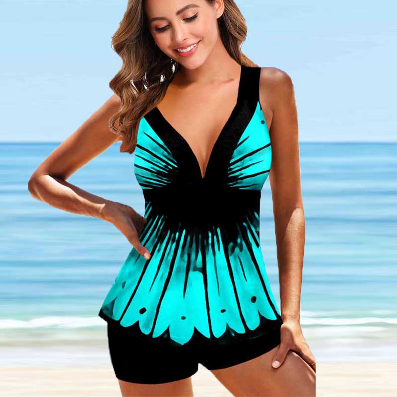 Sexy Two Piece Swimwear Women 2022 New Monokini Bathing Suit Bodysuit Plus Size Swimsuit Beach Female Swimming Tankini Wear