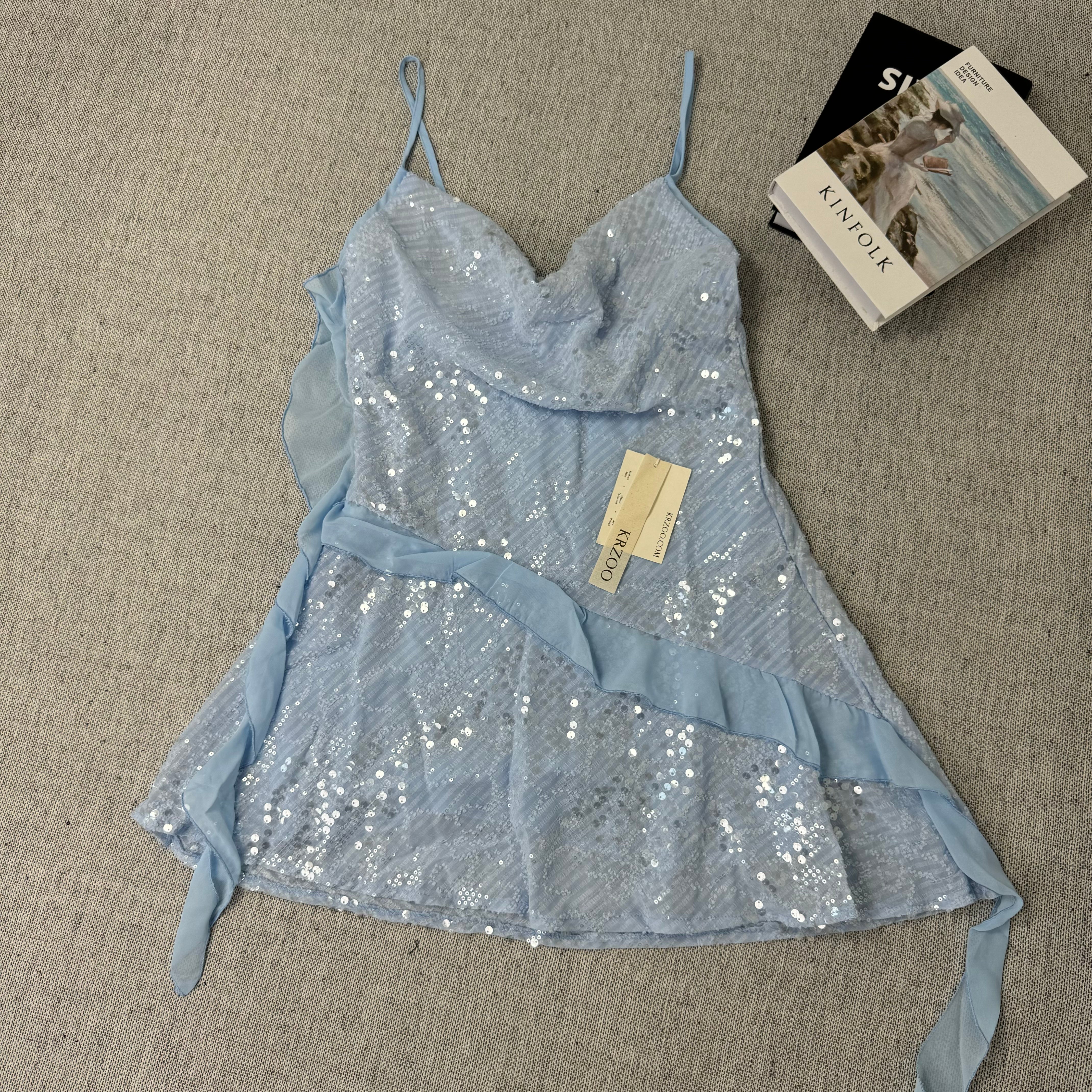 Layered decorative bead piece short dress