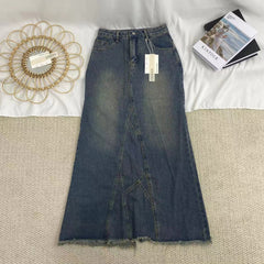 Lrregular Hem Midi Skirt