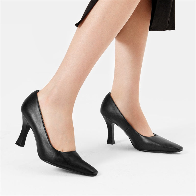 Square Toe Stiletto High Heels Pumps