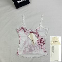 Lace sheer netted bandeau top