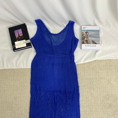 Hollow-Out Lace-Up Tassel Long Dress