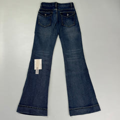 Low-waist high-elasticity flared jeans
