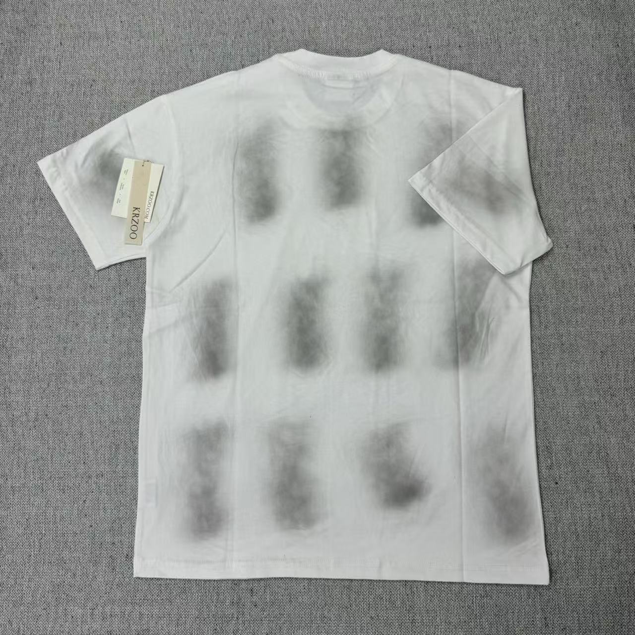 Heavy-duty water-washing distressed short-sleeved shirt