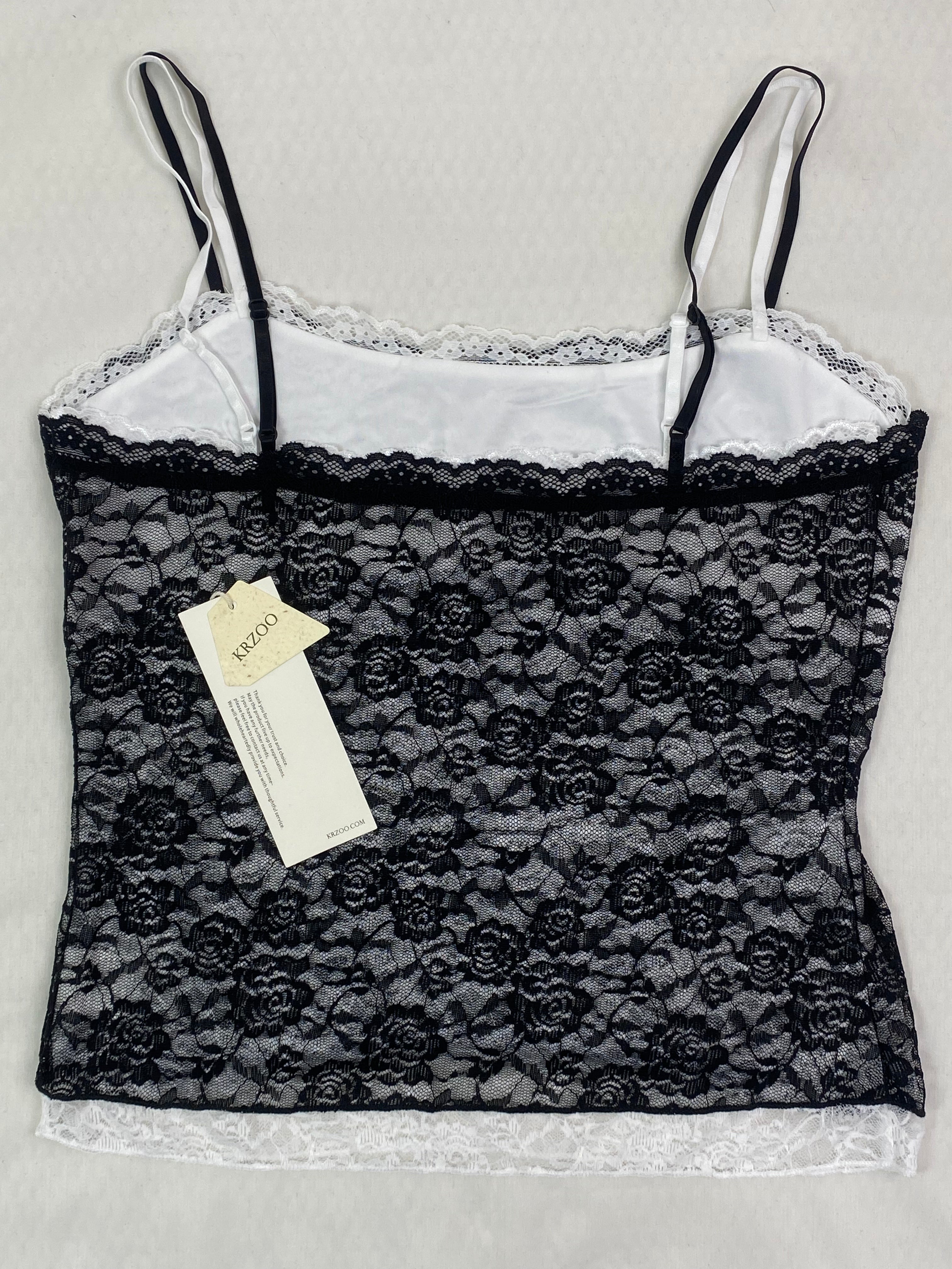 Two-color lace jacquard bandeau top