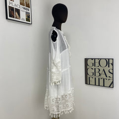 Sweet Lace Tassel Dress