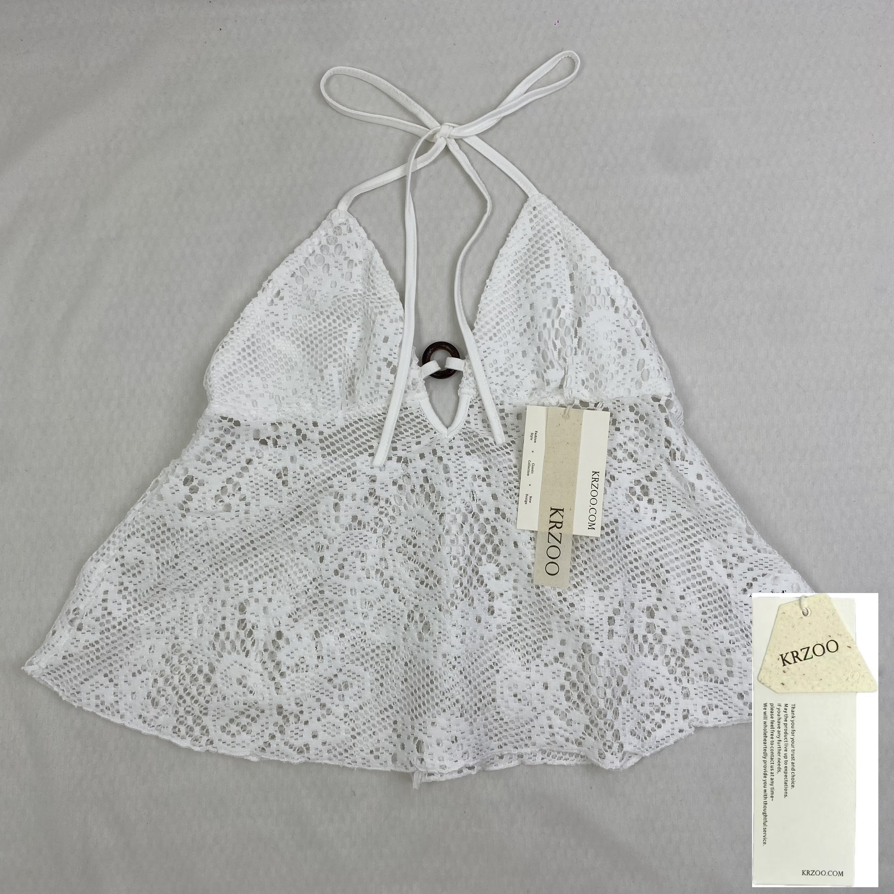 Hollowed-out lace circular strap