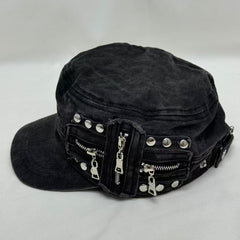 Bolted zipper baseball cap