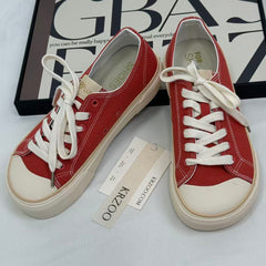 Big-head canvas thick-soled round-toe shoes