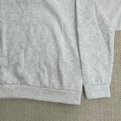 Letter-Print Sweatshirt with Center-Front Zipper
