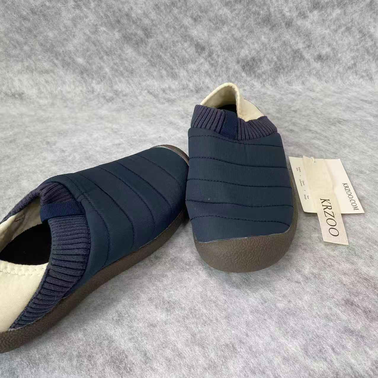 Wearing two pairs of short woolen shoes