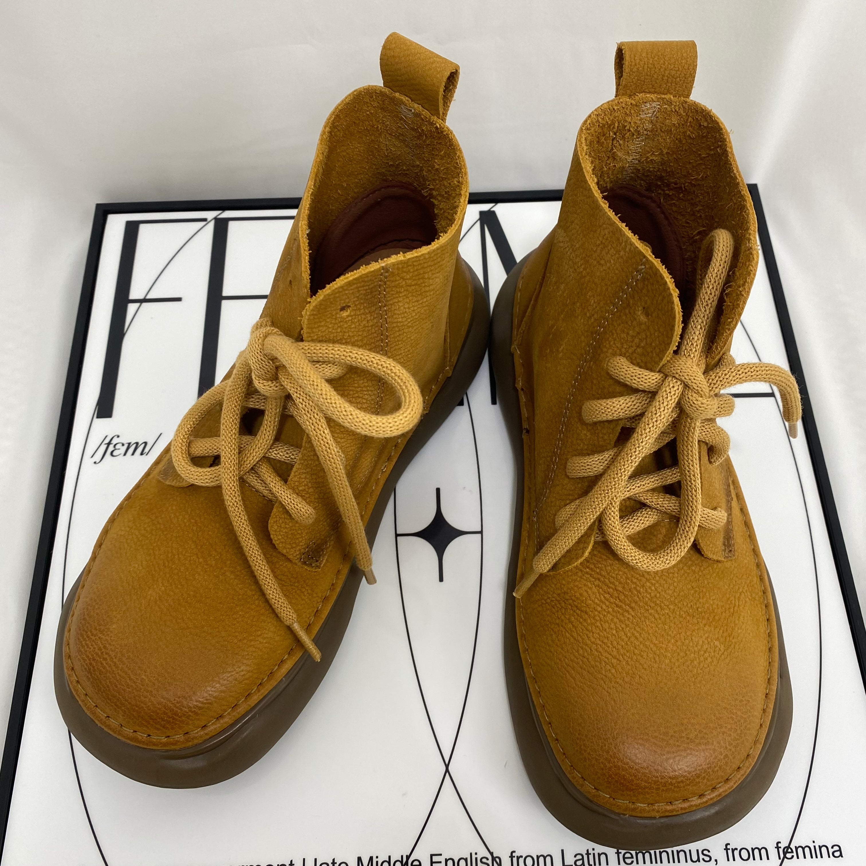 Top-Grain Cowhide Ankle Boots