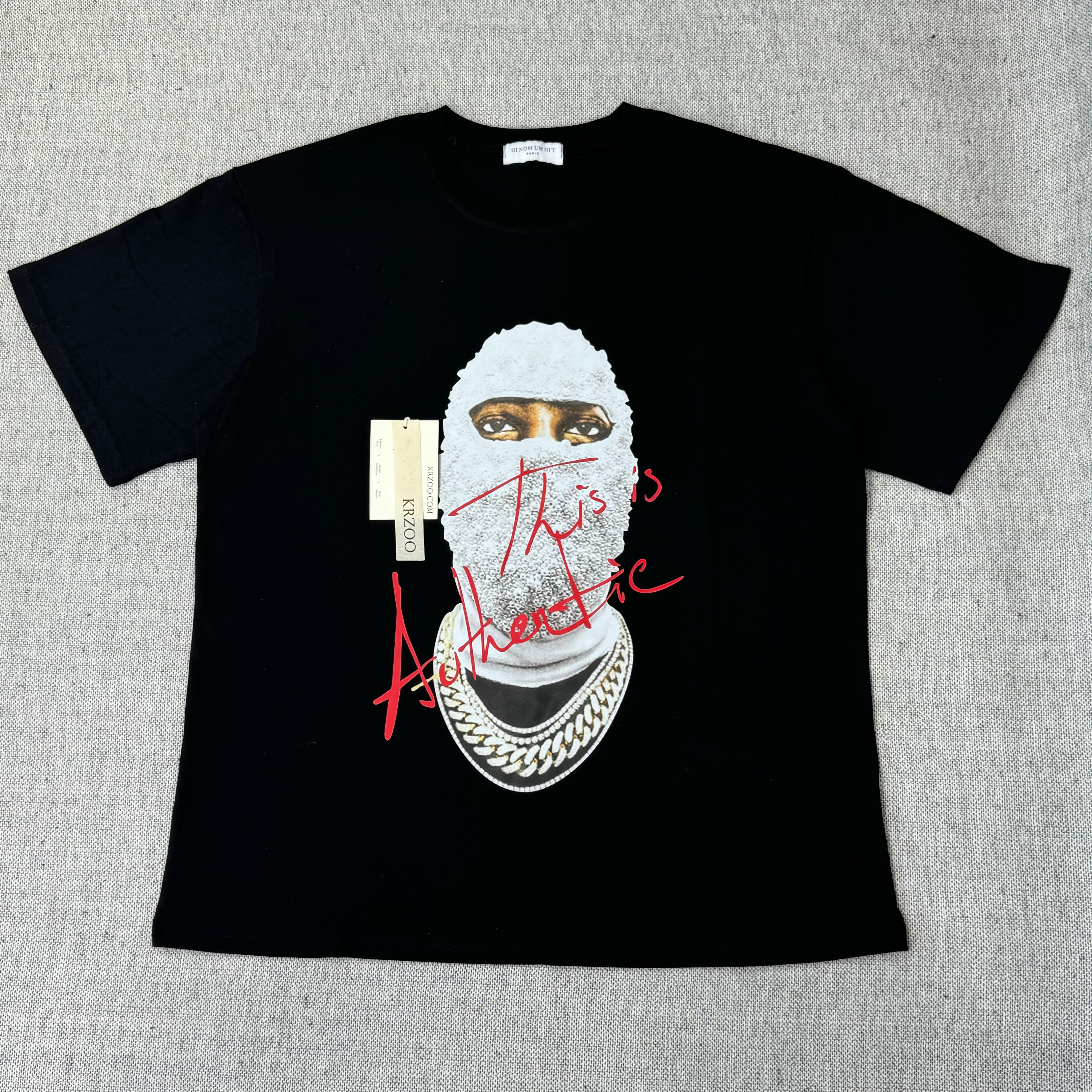 Masked Pearl Person Print T-Shirt