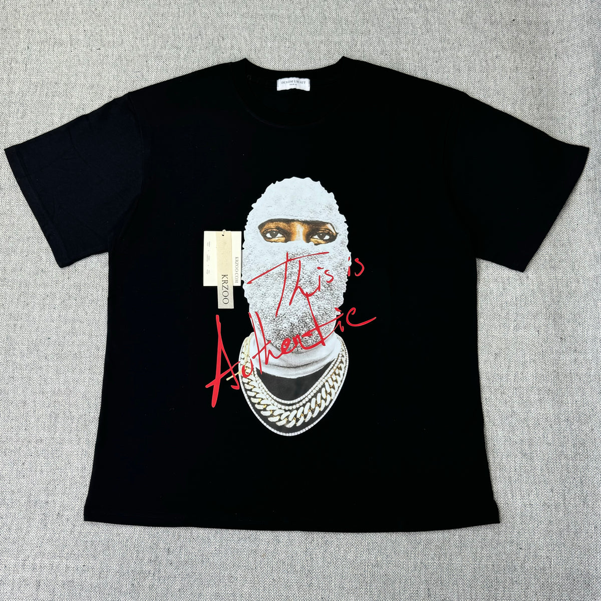 Masked Pearl Person Print T-Shirt