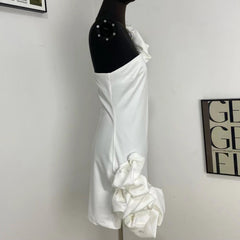 Ruffled Floral Waist-Cinching Dress