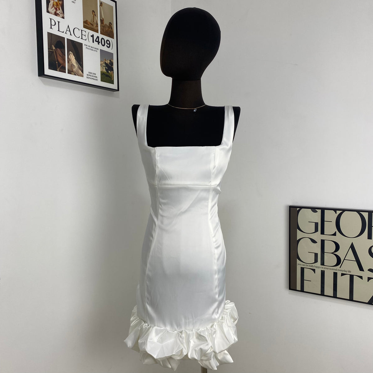 Strapless Ruffled Suspender Skirt